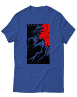 T-Shirt Unisex - Cursed Ninja Silhouette - Color Thumbnail Μπλε Ρουά