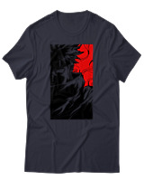 T-Shirt Unisex - Cursed Ninja Silhouette - Color Thumbnail Σκούρο Μπλε