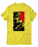 T-Shirt Unisex - Cursed Ninja Silhouette - Color Thumbnail Κίτρινο