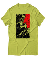 T-Shirt Unisex - Cursed Ninja Silhouette - Color Thumbnail Λαχανί