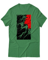 T-Shirt Unisex - Cursed Ninja Silhouette - Color Thumbnail Πράσινο