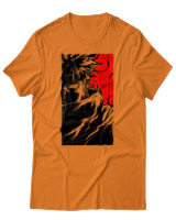 T-Shirt Unisex - Cursed Ninja Silhouette - Color Thumbnail Πορτοκαλί