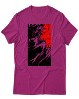 T-Shirt Unisex - Cursed Ninja Silhouette - Color Thumbnail Φουξια