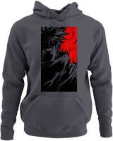 Φούτερ με κουκούλα - Cursed Ninja Silhouette - Color Thumbnail Ανθρακί
