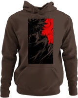 Φούτερ με κουκούλα - Cursed Ninja Silhouette - Color Thumbnail Καφέ