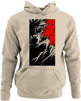 Φούτερ με κουκούλα - Cursed Ninja Silhouette - Color Thumbnail Μπέζ