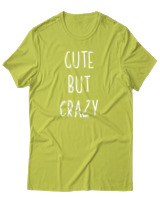 T-Shirt Αντρικό - Cute But Crazy - Color Thumbnail Λαχανί