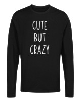 Μακρυμάνικο Μακό Αντρικό - Cute But Crazy - Color Thumbnail Μαύρο