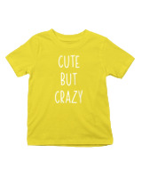 T-Shirt  Παιδικό - Cute But Crazy - Color Thumbnail Κίτρινο