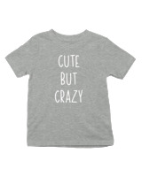 T-Shirt  Παιδικό - Cute But Crazy - Color Thumbnail Γκρι Μελανζέ