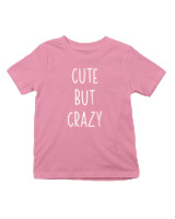 T-Shirt  Παιδικό - Cute But Crazy - Color Thumbnail Ροζ
