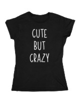Κοριτσίστικο Κοντομανικο Παιδικό - Cute But Crazy - Color Thumbnail Μαύρο