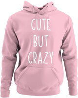 Φούτερ με κουκούλα - Cute But Crazy - Color Thumbnail Pink