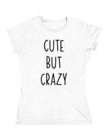 Κοριτσίστικο Κοντομανικο Παιδικό - Cute But Crazy - Color Thumbnail ΄Ασπρο