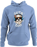 Φούτερ με κουκούλα - Cute Dog - Color Thumbnail Blue Carolina