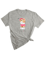 T-Shirt Woman Fashion Γυναικείο - Cute Golfer - Color Thumbnail GREY MELANZE