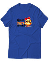 T-Shirt  Γυναικείο - Cutest Chicken - Color Thumbnail Μπλέ Ρουά