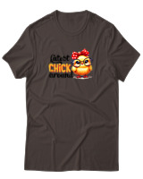 T-Shirt  Γυναικείο - Cutest Chicken - Color Thumbnail Καφέ