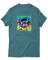 T-Shirt Αντρικό - Cyber Dog - Color Thumbnail Μπλε Πράσινο