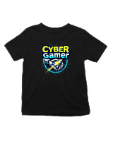 T-Shirt  Παιδικό - Cyber Gamer - Color Thumbnail Μαύρο