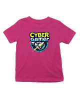 T-Shirt  Παιδικό - Cyber Gamer - Color Thumbnail Φουξια