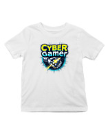 T-Shirt  Παιδικό - Cyber Gamer - Color Thumbnail 'Ασπρο