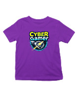 T-Shirt  Παιδικό - Cyber Gamer - Color Thumbnail Σκούρο Μωβ