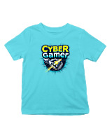 T-Shirt  Παιδικό - Cyber Gamer - Color Thumbnail Οινοπνευματί