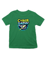 T-Shirt  Παιδικό - Cyber Gamer - Color Thumbnail Πράσινο