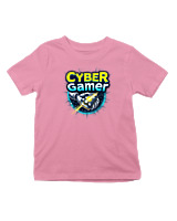 T-Shirt  Παιδικό - Cyber Gamer - Color Thumbnail Ροζ