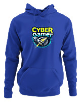 Φούτερ με κουκούλα Γυναικείο - Cyber Gamer - Color Thumbnail Μπλε Ρουά