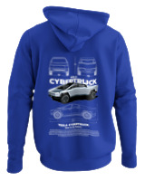 Φούτερ με κουκούλα Αντρικό - Cybertruck - Color Thumbnail Μπλε Ρουά