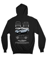 Ζακέτα Φούτερ με κουκούλα Αντρικό - Cybertruck - Color Thumbnail Μαύρο
