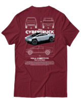 T-Shirt Αντρικό - Cybertruck - Color Thumbnail Σκούρο Κόκκινο