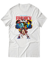 T-Shirt Αντρικό - Cyborg Franky - Color Thumbnail Άσπρο