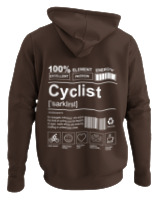 Φούτερ με κουκούλα - Cyclist - Color Thumbnail Καφέ