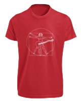T-Shirt Fit Αντρικό - Da Vinci Rocks - Color Thumbnail Κόκκινο
