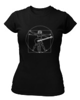 T-Shirt Στενή Γραμμή Γυναικείο - Da Vinci Rocks - Color Thumbnail Μαύρο