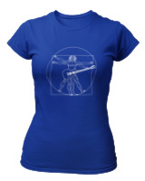T-Shirt Στενή Γραμμή Γυναικείο - Da Vinci Rocks - Color Thumbnail Μπλε Ρουά