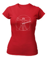 T-Shirt Στενή Γραμμή Γυναικείο - Da Vinci Rocks - Color Thumbnail Κόκκινο