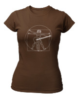 T-Shirt Στενή Γραμμή Γυναικείο - Da Vinci Rocks - Color Thumbnail Καφέ