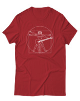 T-Shirt  Γυναικείο - Da Vinci Rocks - Color Thumbnail Κόκκινο