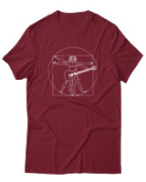 T-Shirt  Γυναικείο - Da Vinci Rocks - Color Thumbnail Σκούρο Κόκκινο