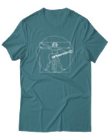 T-Shirt  Γυναικείο - Da Vinci Rocks - Color Thumbnail Μπλέ Πράσινο