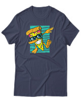 T-Shirt Αντρικό - Dabbing Slice - Color Thumbnail Μπλε Γκρι