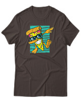 T-Shirt Αντρικό - Dabbing Slice - Color Thumbnail Καφέ