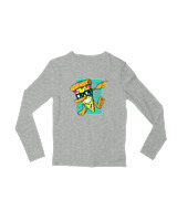 Μακρυμάνικο Μακό Παιδικό - Dabbing Slice - Color Thumbnail Γκρι Μελανζέ