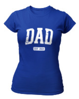T-Shirt Στενή Γραμμή Γυναικείο - Dad - Color Thumbnail Μπλε Ρουά