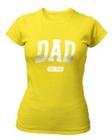 T-Shirt Στενή Γραμμή Γυναικείο - Dad - Color Thumbnail Κίτρινο