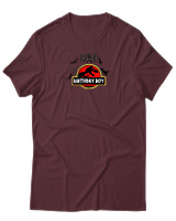 T-Shirt Αντρικό - Dad Of The Birthday Boy - Color Thumbnail Μπορντό